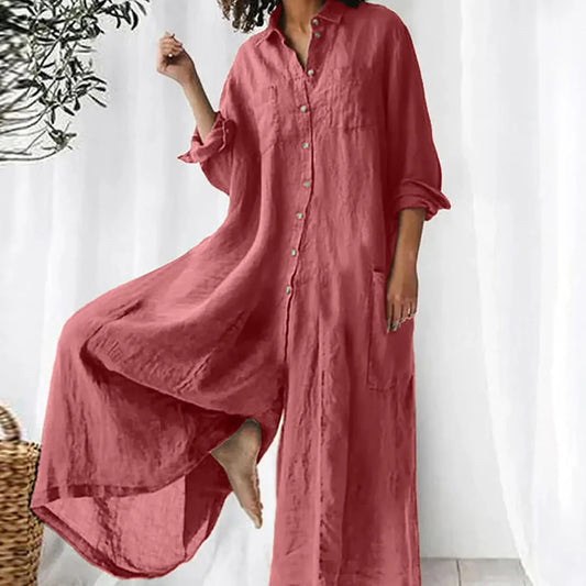 Emelia™ Oversize Linne Jumpsuit